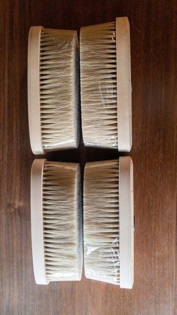 Hand-made clothes brush made by Hirano