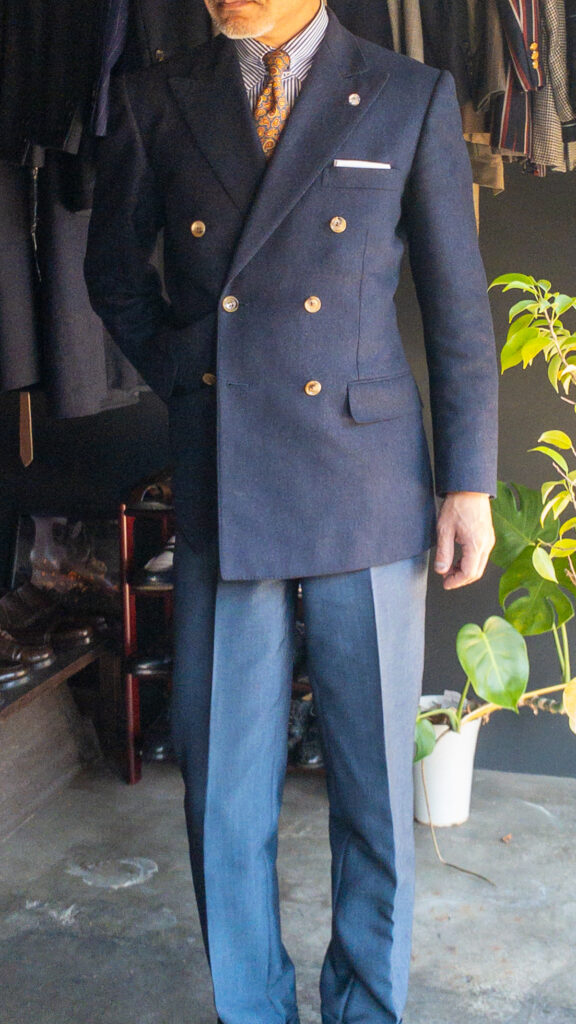 ネイビーフランネルジャケット