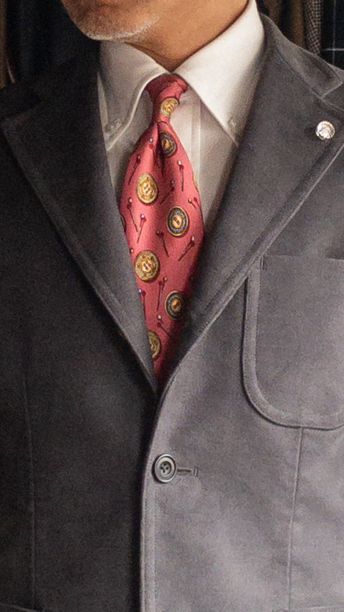 グレーモールスキンのコーディネート