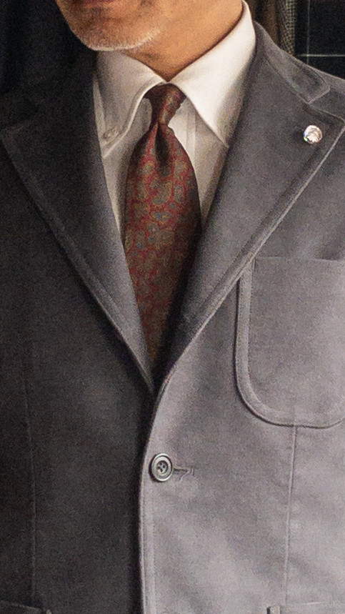 グレーモールスキンのコーディネート