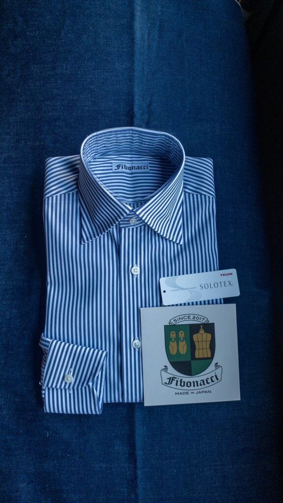 ブロックストライプのシャツ ソロテックス リンクルフリー ストレッチ