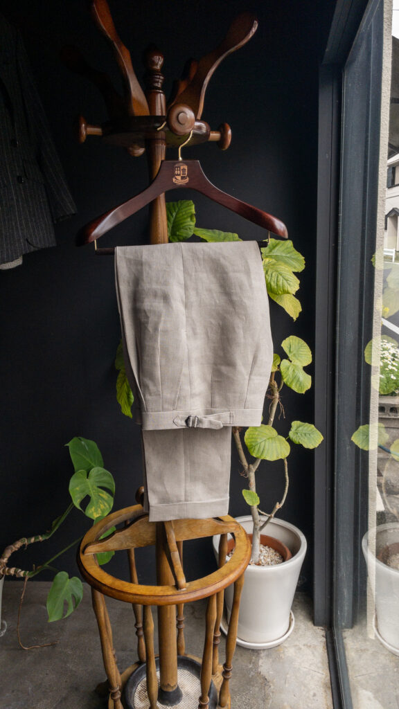 リネントラウザーズ 麻 パンツ スラックス ベージュ