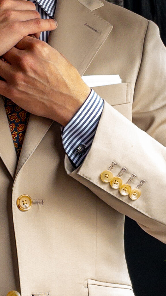 堀口切子 三代秀石 カフリンクス コーディネート